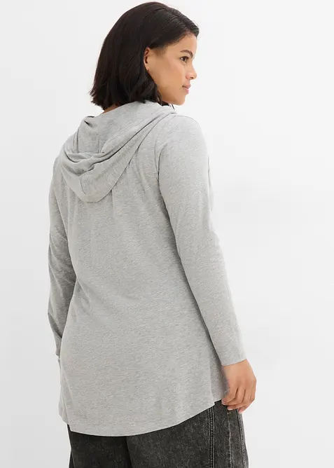 Maglia lunga con cappuccio, bonprix
