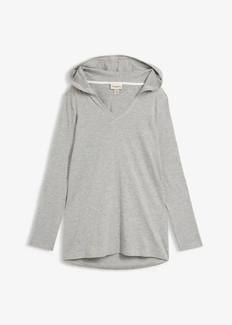 Maglia lunga con cappuccio, bonprix