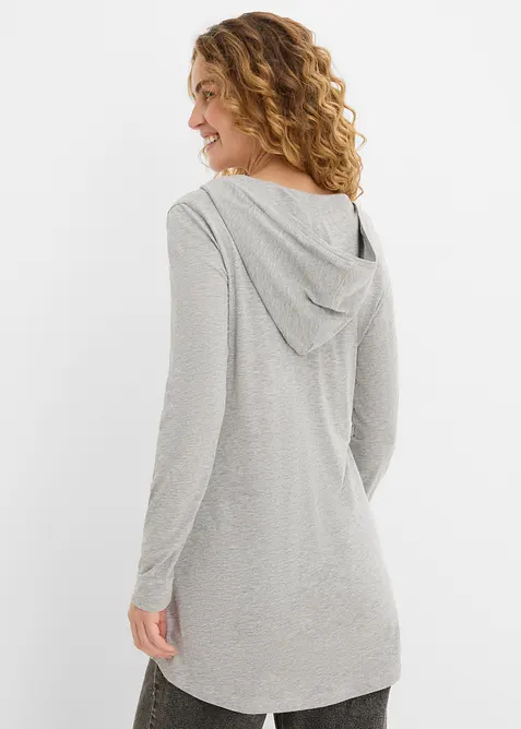 Maglia lunga con cappuccio, bonprix
