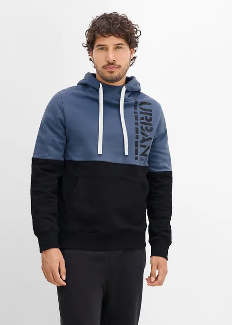 Felpa con cappuccio, slim fit, bonprix