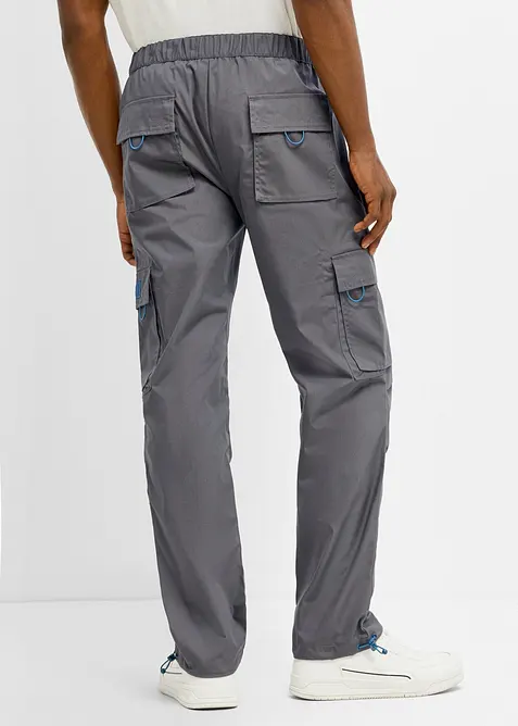 Pantaloni cargo con elastico in vita relaxed fit, straight, bonprix