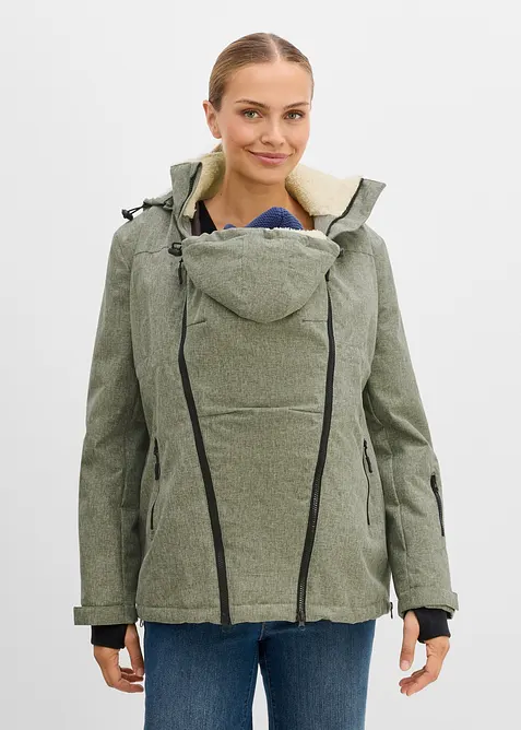 Giacca pr&eacute;maman morbida 3 in 1 con inserto babywearing, bonprix