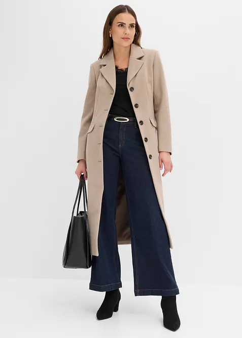 Cappotto lungo in simil lana, bonprix