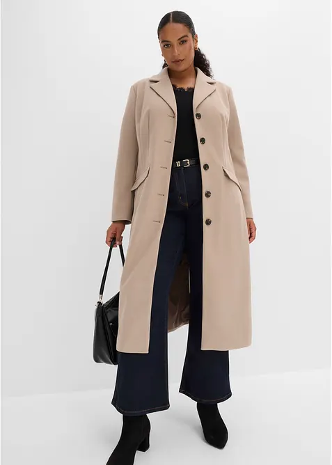 Cappotto lungo in simil lana, bonprix