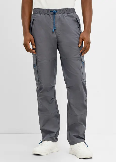 Pantaloni cargo con elastico in vita relaxed fit, straight, bonprix
