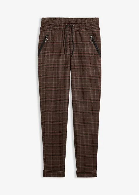 Pantaloni principe di Galles con elastico in vita, bonprix