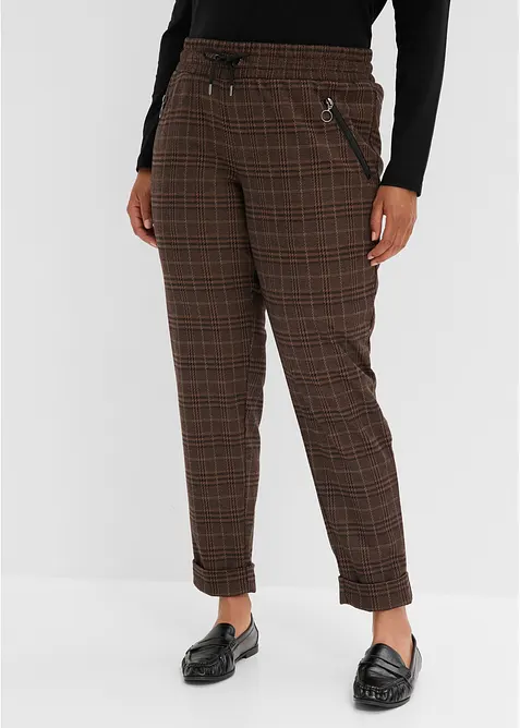 Pantaloni principe di Galles con elastico in vita, bonprix