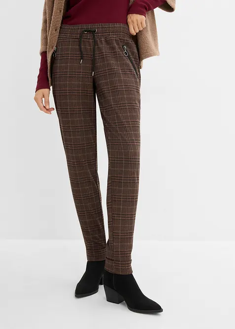 Pantaloni principe di Galles con elastico in vita, bonprix