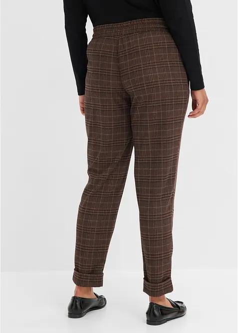 Pantaloni principe di Galles con elastico in vita, bonprix
