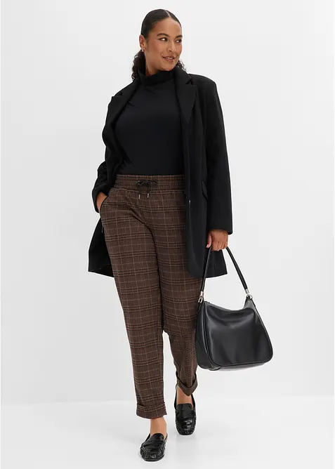Pantaloni principe di Galles con elastico in vita, bonprix