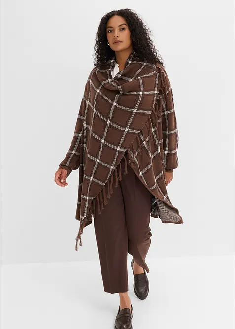 Cardigan di maglia lungo con frange, bonprix