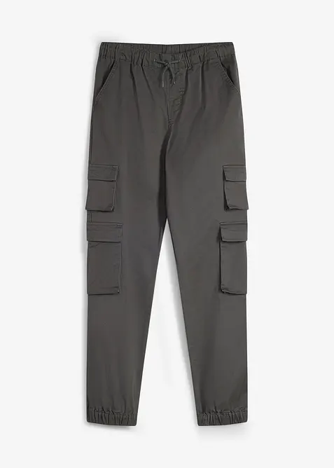Pantaloni cargo elasticizzati con elastico in vita e tasche pratiche, regular fit, bonprix