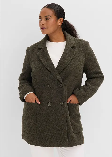 Cappotto corto in simil lana, bonprix