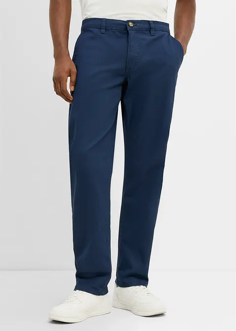 Pantaloni chino elasticizzati relaxed fit, straight, bonprix