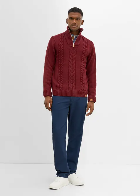 Pantaloni chino elasticizzati relaxed fit, straight, bonprix