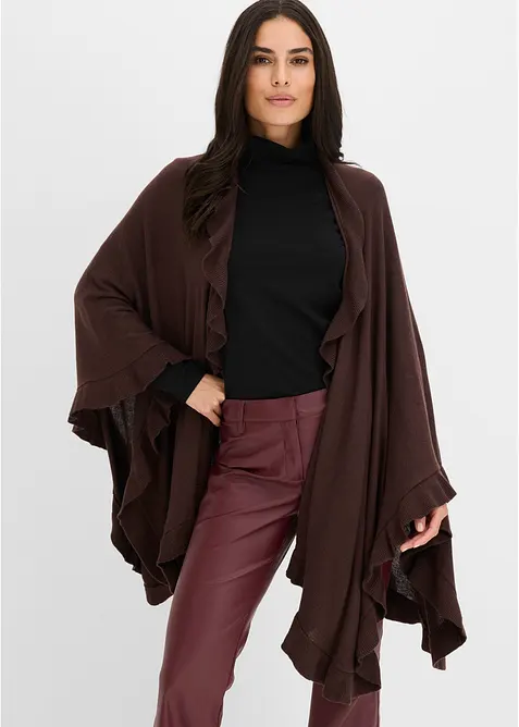 Poncho con cachemire, bonprix