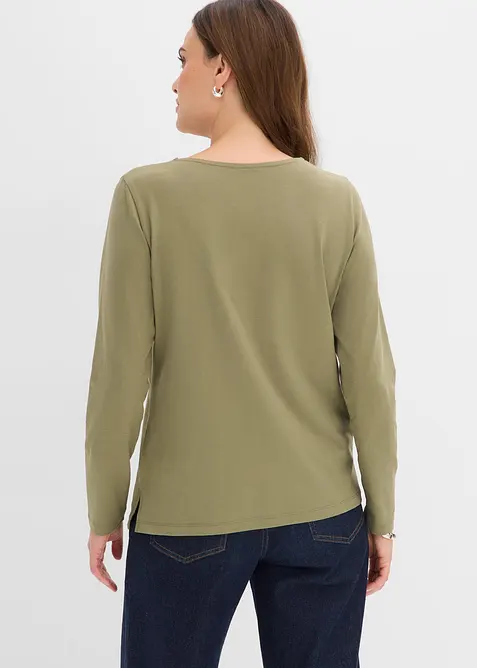 Maglia a maniche lunghe con occhielli, bonprix