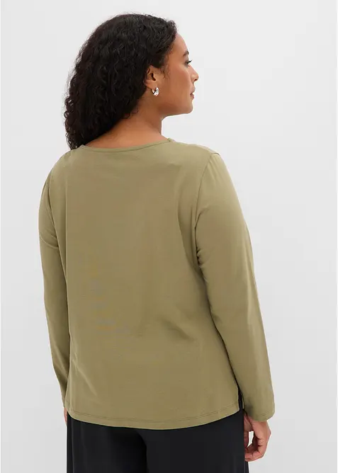Maglia a maniche lunghe con occhielli, bonprix