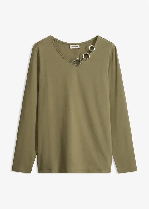 Maglia a maniche lunghe con occhielli, bonprix