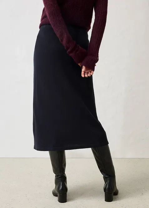 Gonna in maglia di misto lana morbido, bonprix