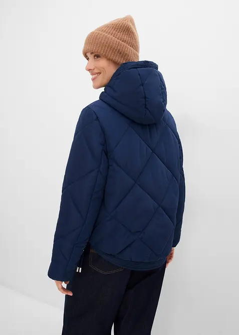 Giacca trapuntata corta con fodera a contrasto, bonprix