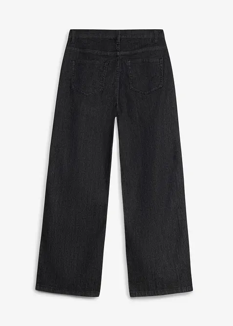 Jeans wide leg, vita media, bonprix