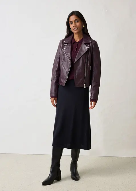 Gonna in maglia di misto lana morbido, bonprix