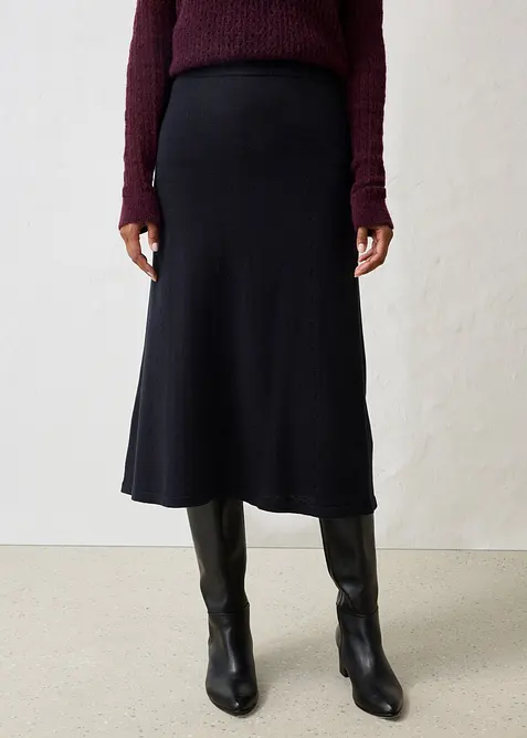 Gonna in maglia di misto lana morbido, bonprix