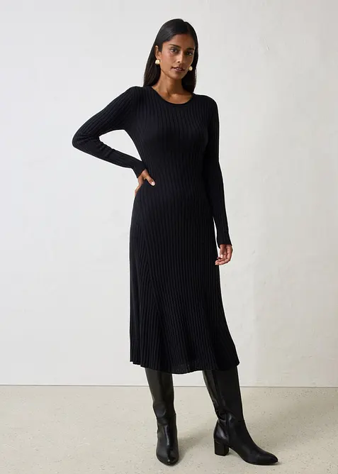 Abito in maglia di lana merino, bonprix