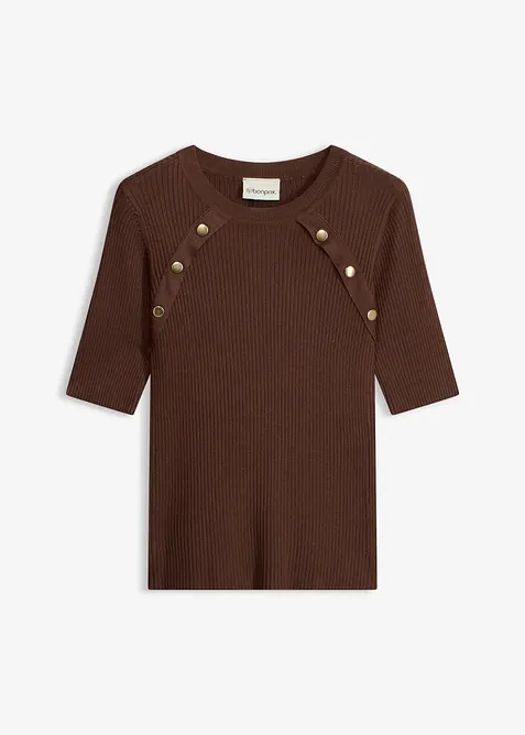 Maglione in filato fine di misto viscosa morbido, bonprix