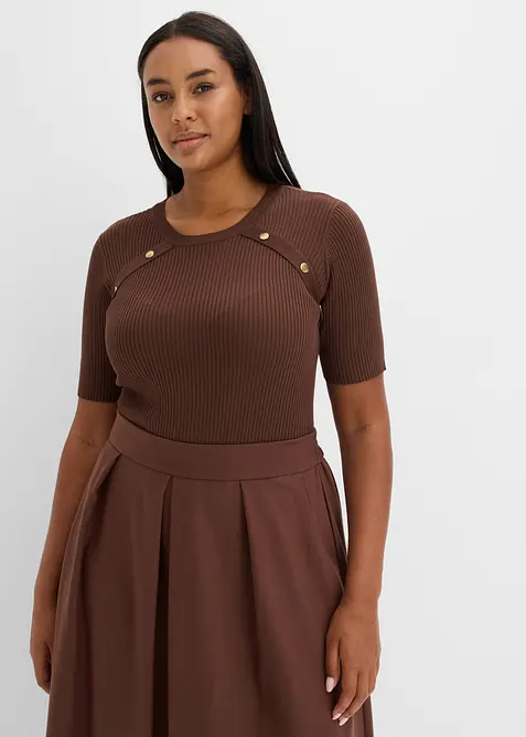 Maglione in filato fine di misto viscosa morbido, bonprix