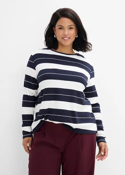 Maglia a maniche lunghe in cotone pesante, bonprix