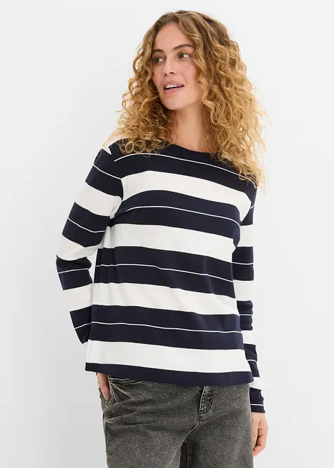 Maglia a maniche lunghe in cotone pesante, bonprix