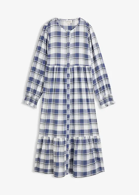 Abito midi in flanella di puro cotone, bonprix