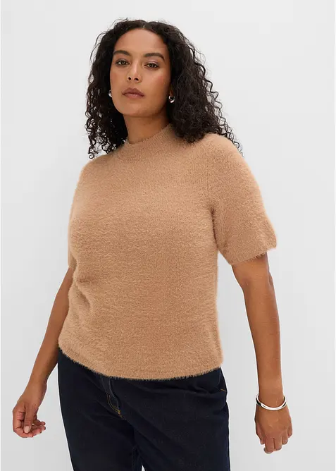 Maglione in filato effetto piuma, bonprix