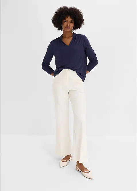 Maglia con colletto dritto, bonprix