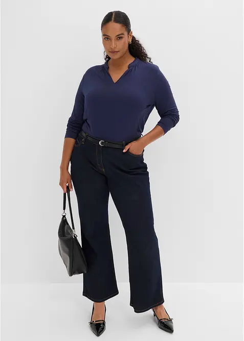 Maglia con colletto dritto, bonprix