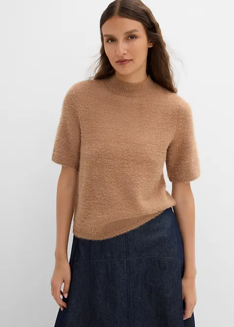 Maglione in filato effetto piuma, bonprix