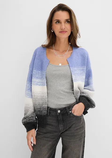 Cardigan in morbido filato grosso misto lana, bonprix