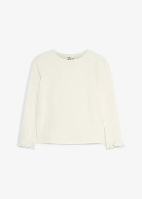 Maglia a maniche lunghe in misto cotone biologico elasticizzato, bonprix