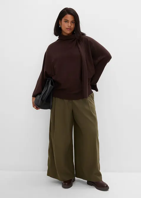 Maglione morbido in filato fine misto viscosa, bonprix