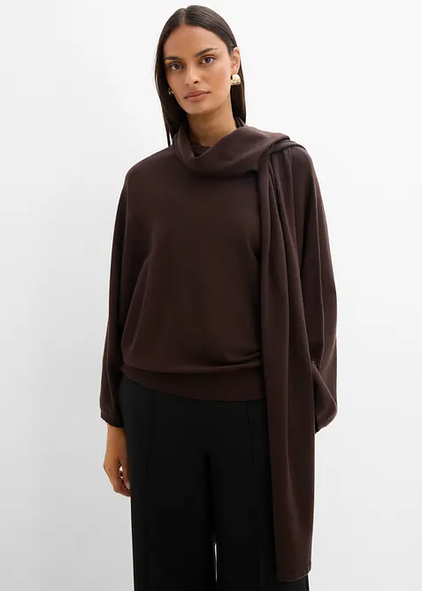 Maglione morbido in filato fine misto viscosa, bonprix