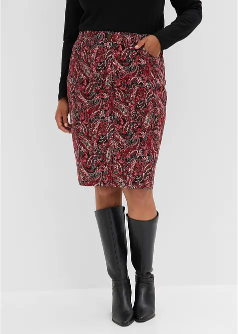 Gonna in misto cotone elasticizzato, bonprix