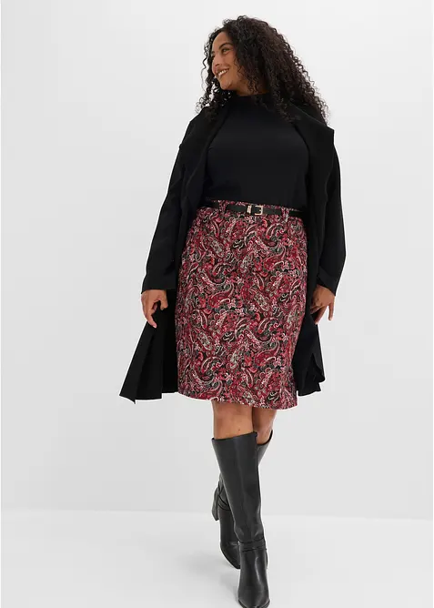 Gonna in misto cotone elasticizzato, bonprix