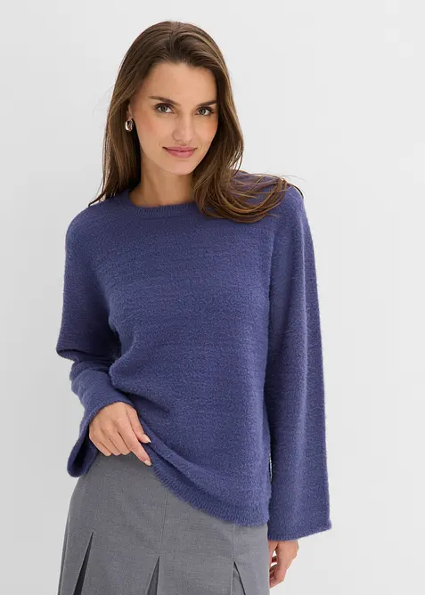 Maglione morbido con maniche ampie, bonprix
