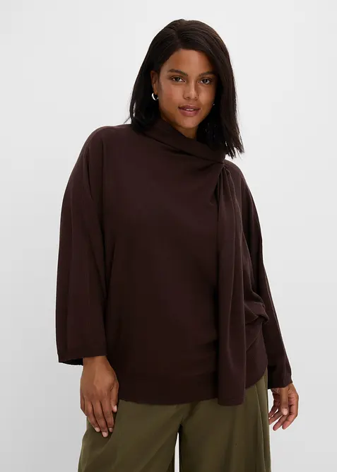 Maglione morbido in filato fine misto viscosa, bonprix