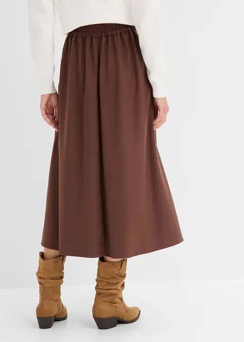 Gonna a pieghe con vita elasticizzata, bonprix