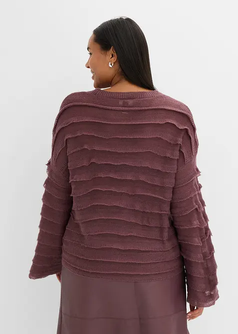 Maglione oversize semitrasperente, bonprix