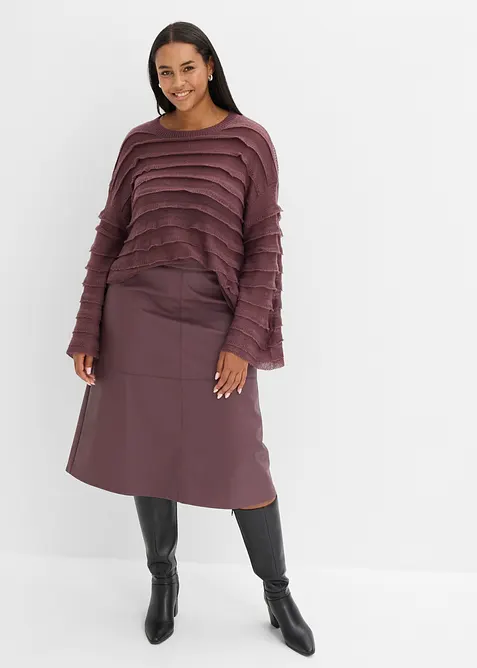 Maglione oversize semitrasperente, bonprix