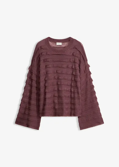 Maglione oversize semitrasperente, bonprix
